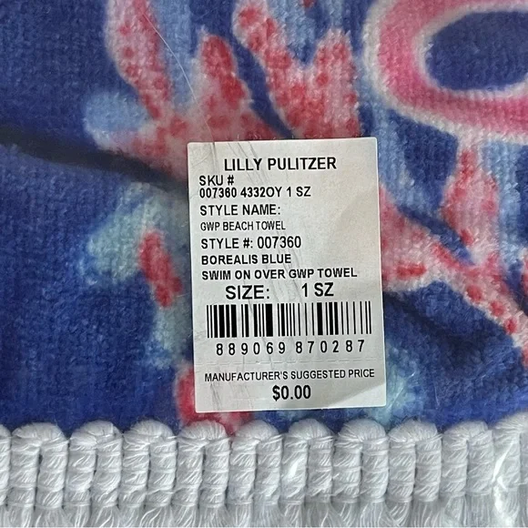 Lilly Pulitzer Beach Towel Swim on Over - Picture 4 of 4